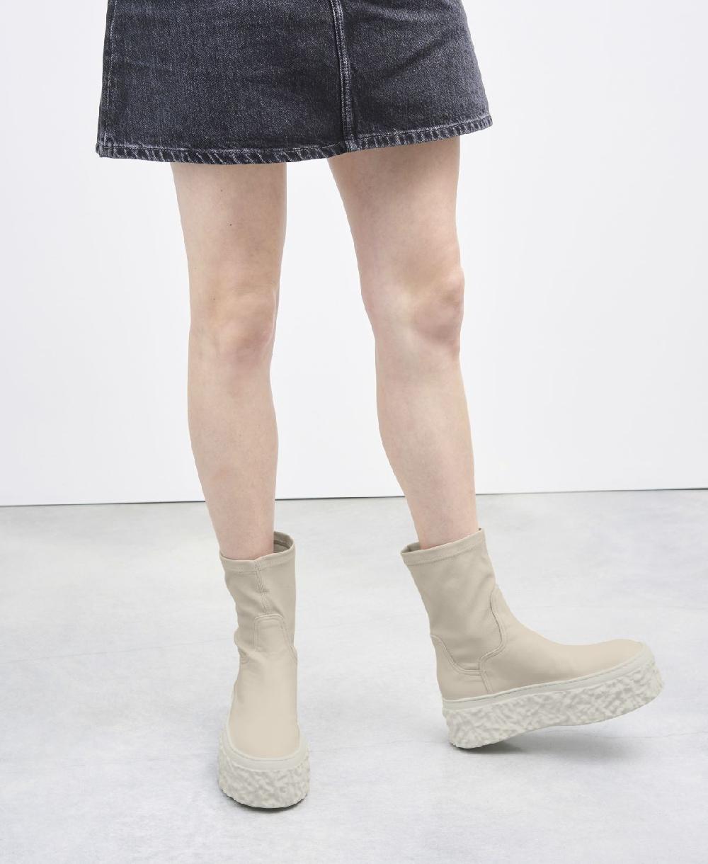 Agl Stivaletto stretch con platform Avorio Magma Stretch Hotsell