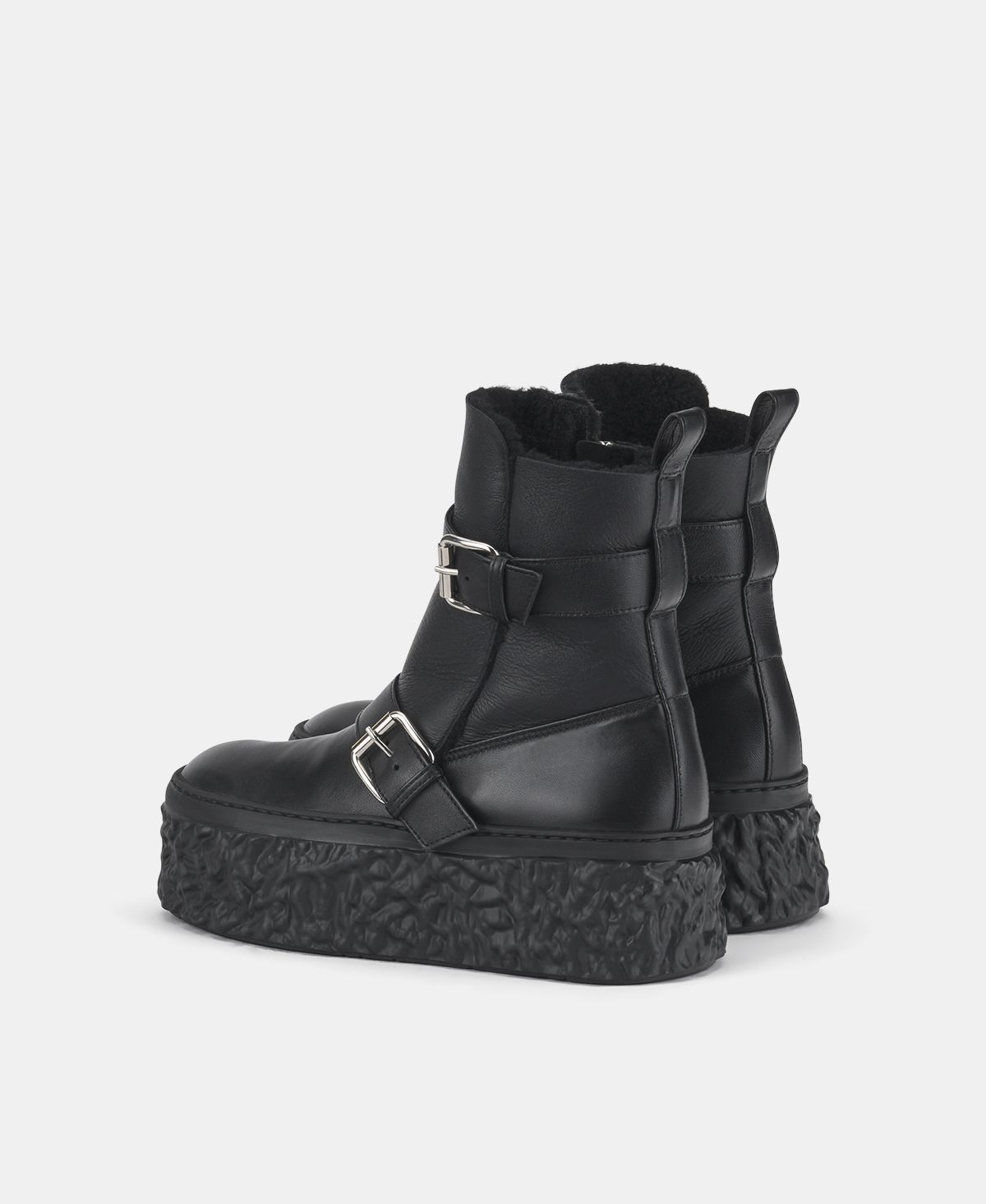 Agl Stivaletto con montone Nero Magma Biker Vendita Calda
