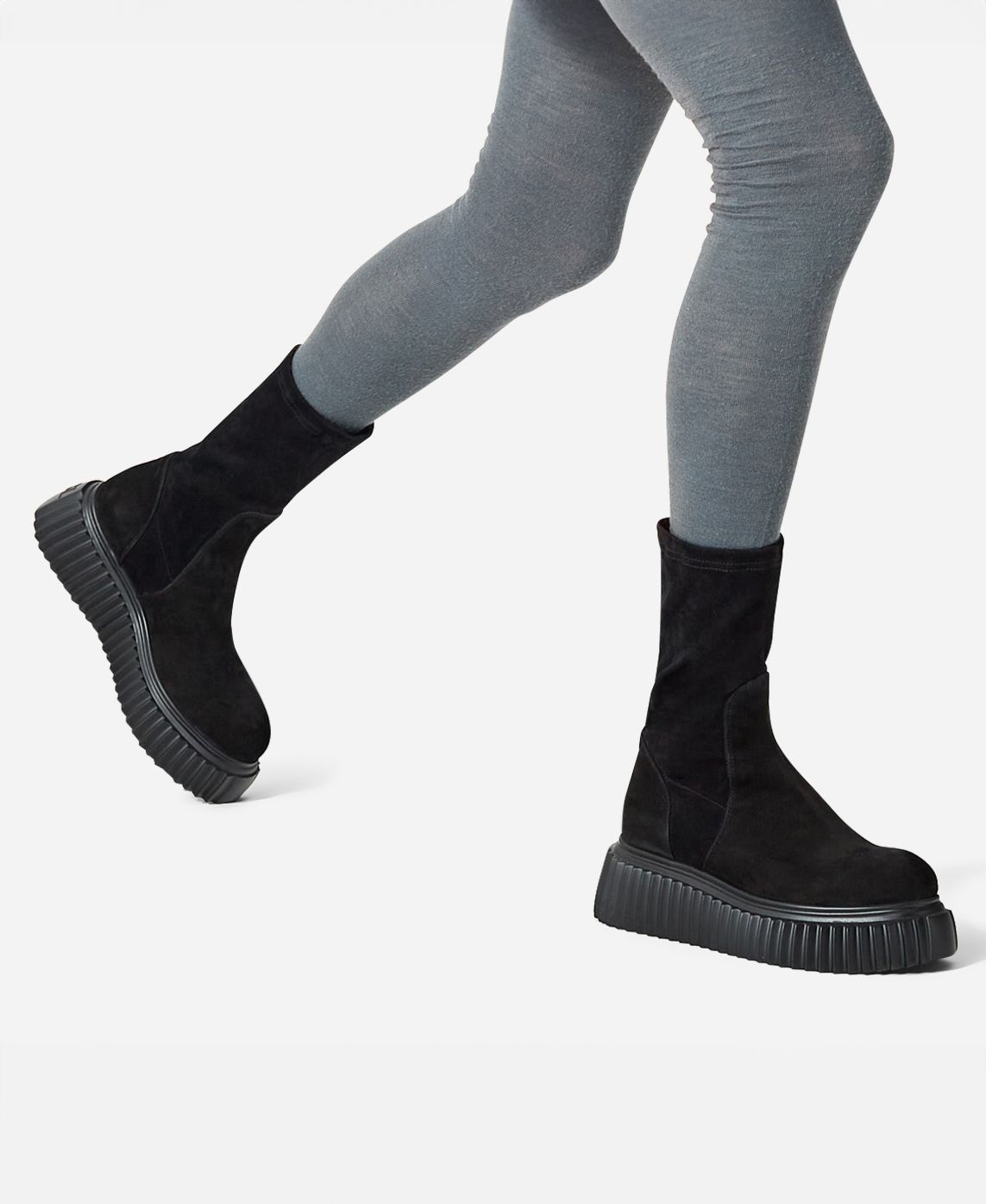 Agl Stivaletto in velour Nero MILAGROS STRETCH Italy