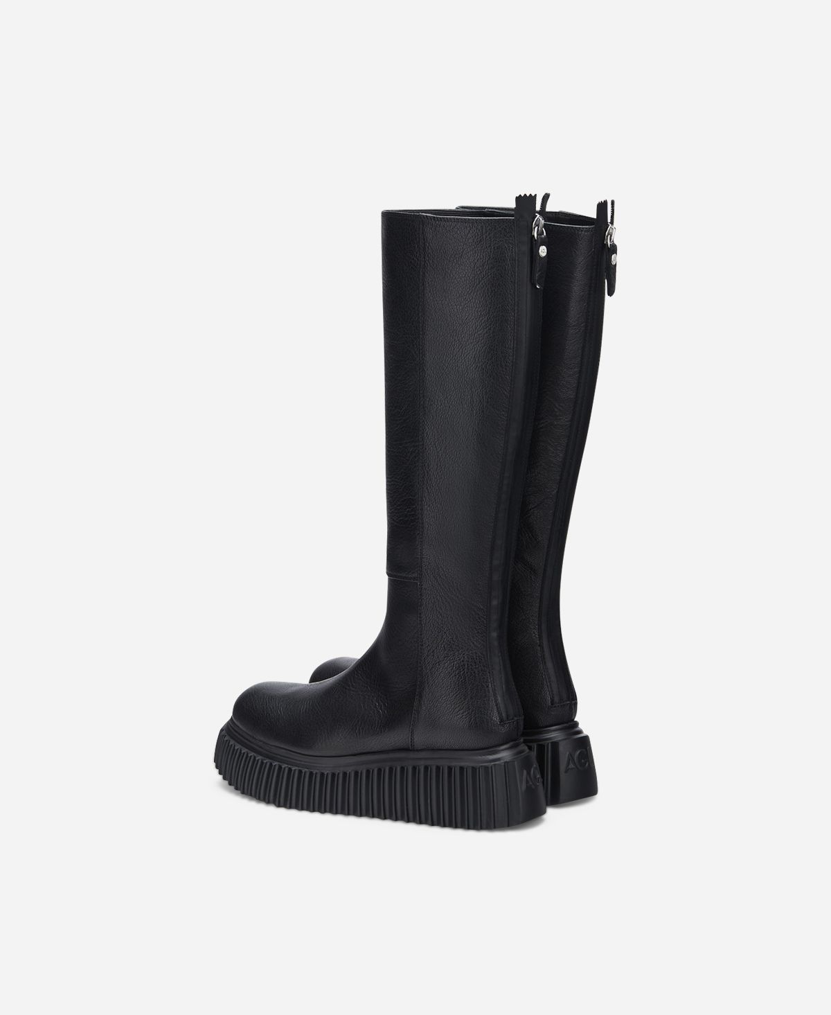 Agl Stivale in pelle Nero MILAGROS BOOT Nuova