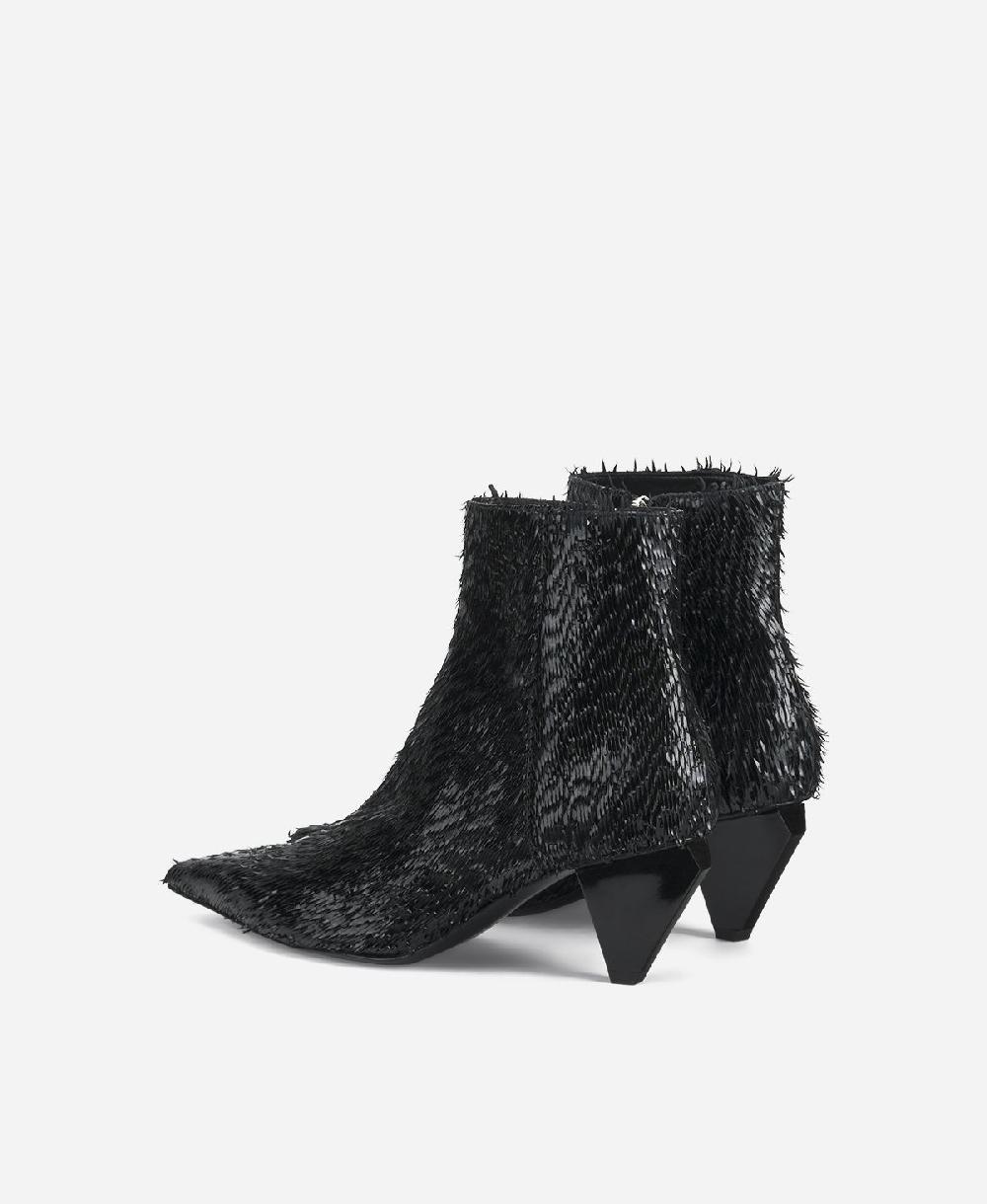 Agl Stivaletto in pelle Nero Knife Bootie Pezzi Unici