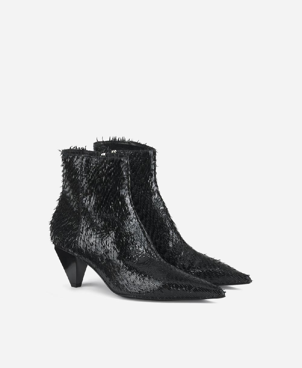 Agl Stivaletto in pelle Nero Knife Bootie Pezzi Unici