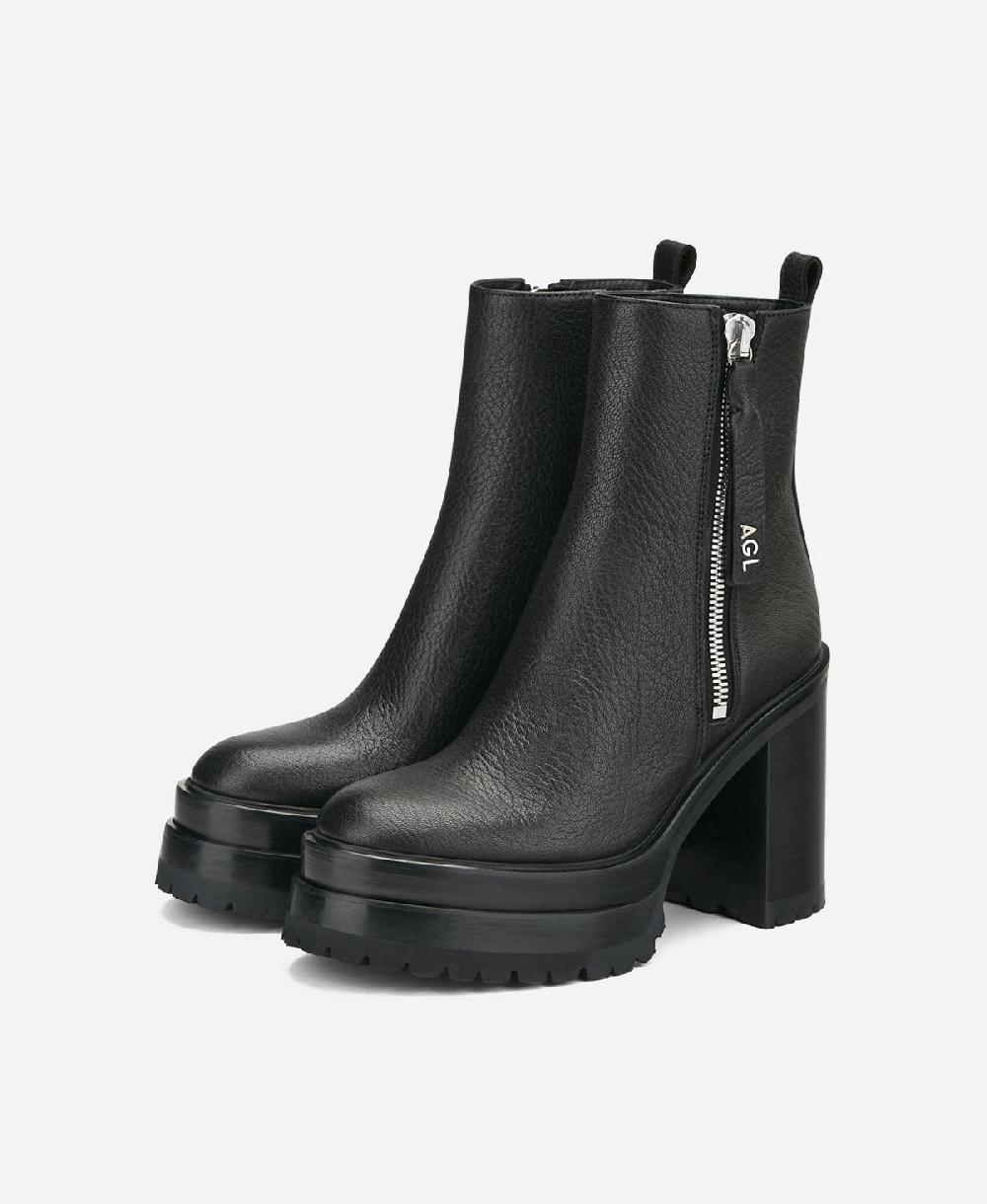 Agl Stivaletto in pelle Nero Tora Promozione Limitata