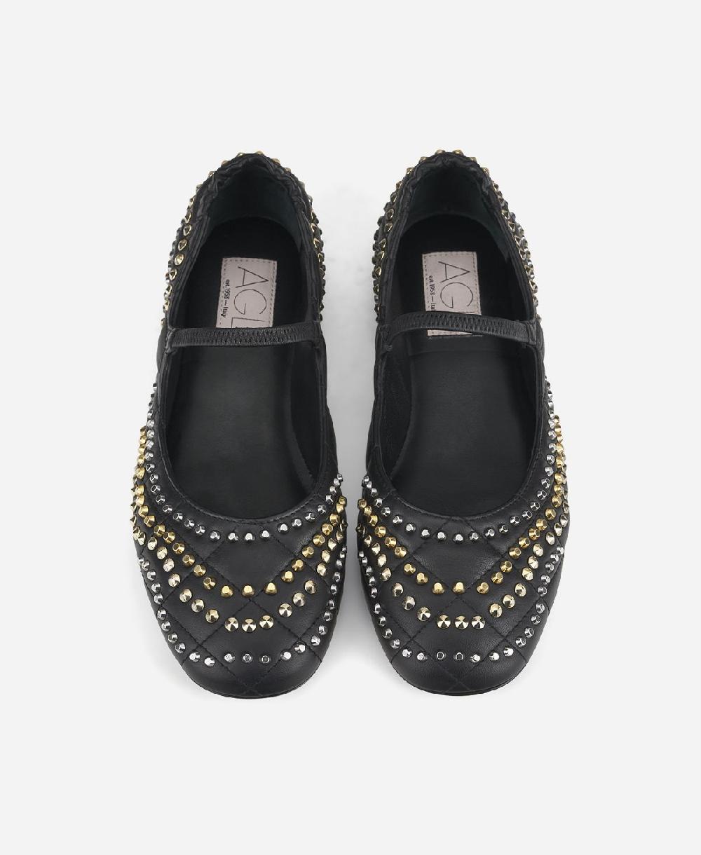 Agl Ballerina con borchie Nero Iris Studs Shopping Online