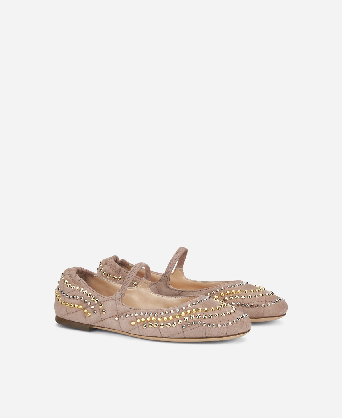 Agl Ballerina con borchie Rosa cipria Iris Studs Affare Del Giorno