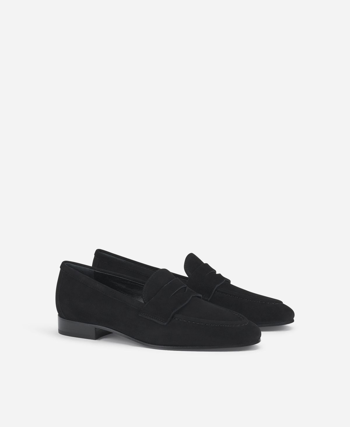 Agl Loafer in velour Nero Costanza Stitch Novità