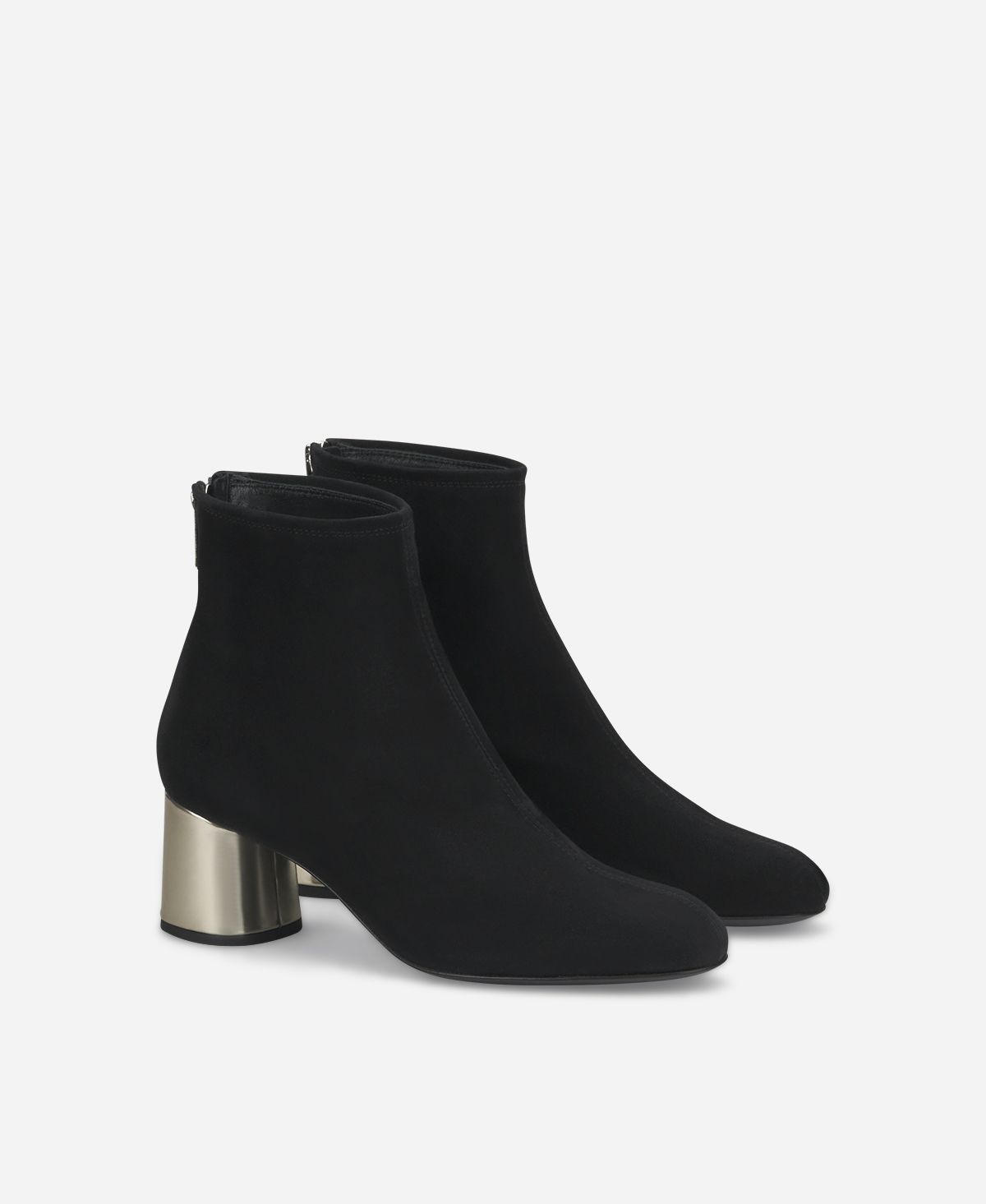 Agl Stivaletto in velour con tacco Nero Veta Precious 2025