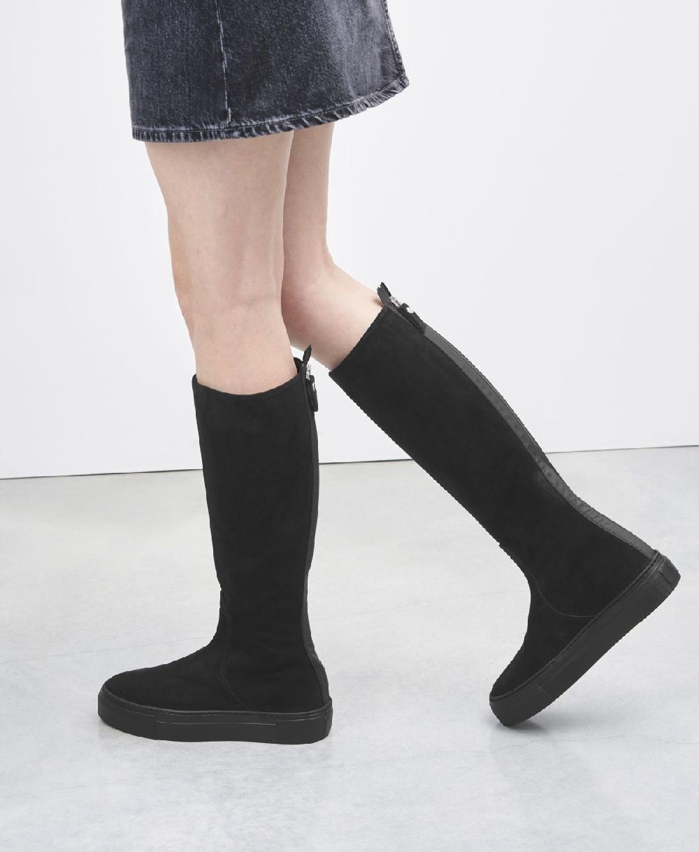 Agl Stivale sportivo in velour Nero Meghan Boot Promozione Limitata