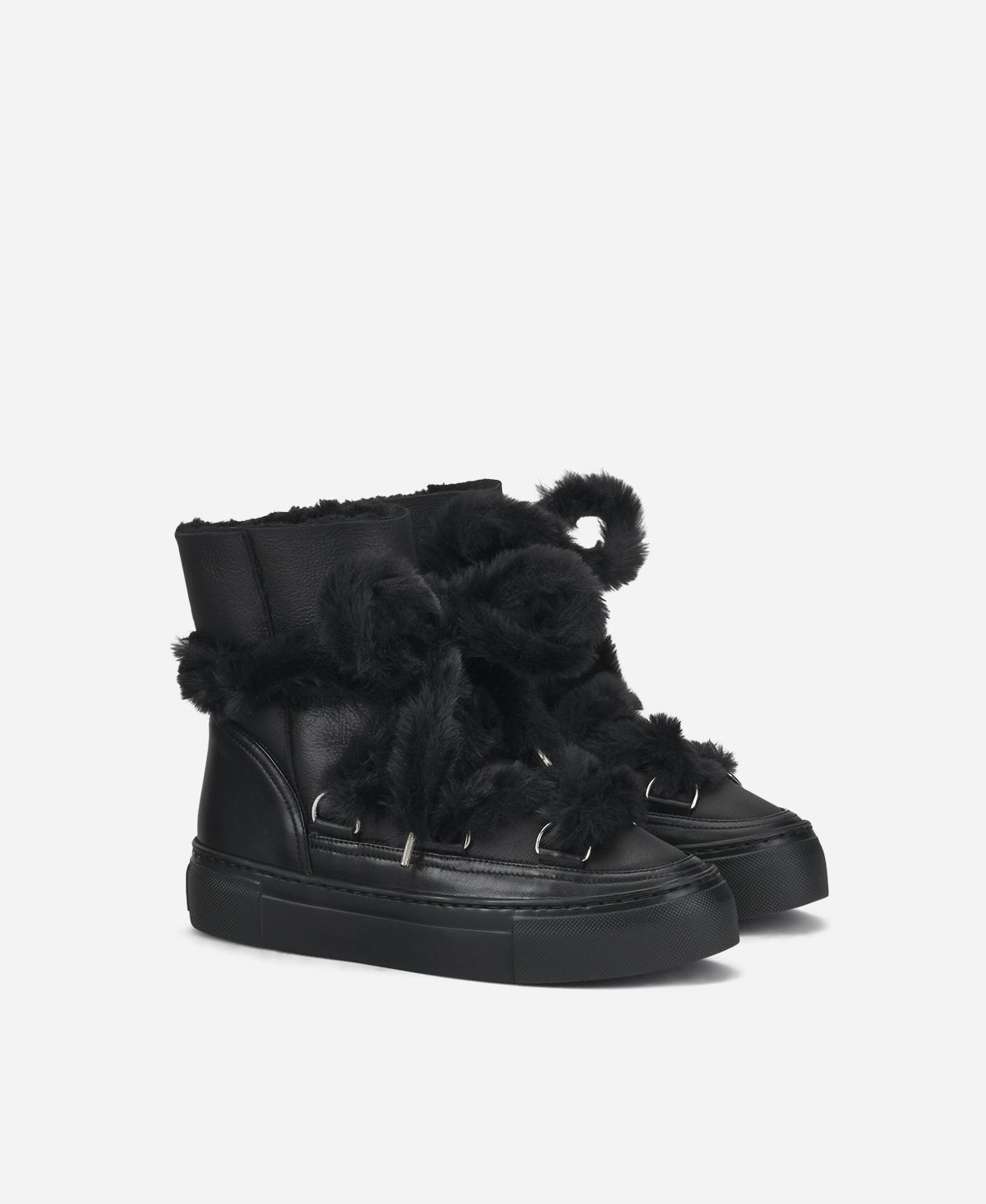 Agl Sneaker stivaletto con pelliccia Nero Kate Fino Al -60%