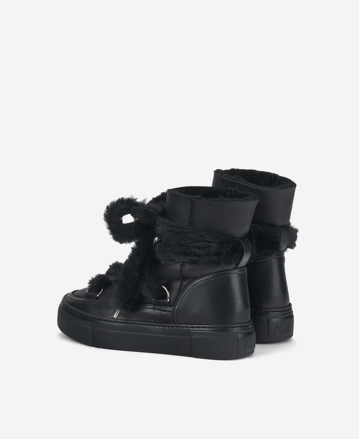 Agl Sneaker stivaletto con pelliccia Nero Kate Fino Al -60%