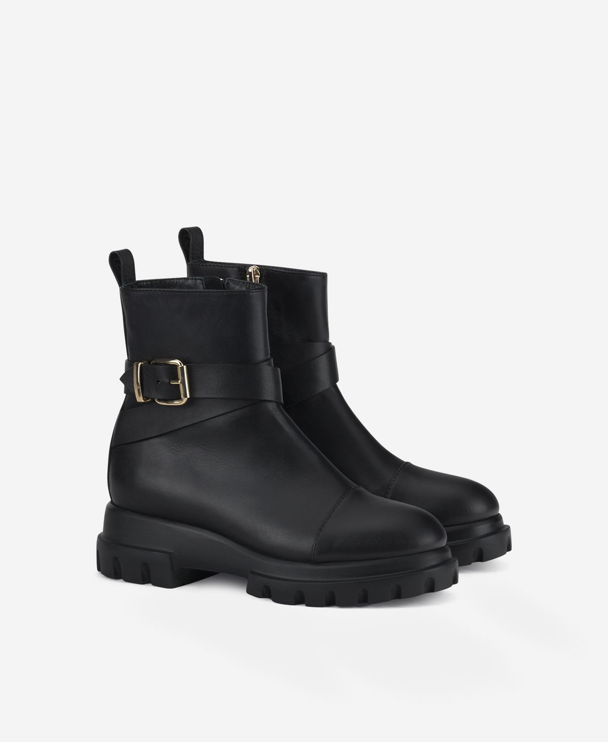 Agl Stivaletto con fibbia Nero Chunky Strap Offerta