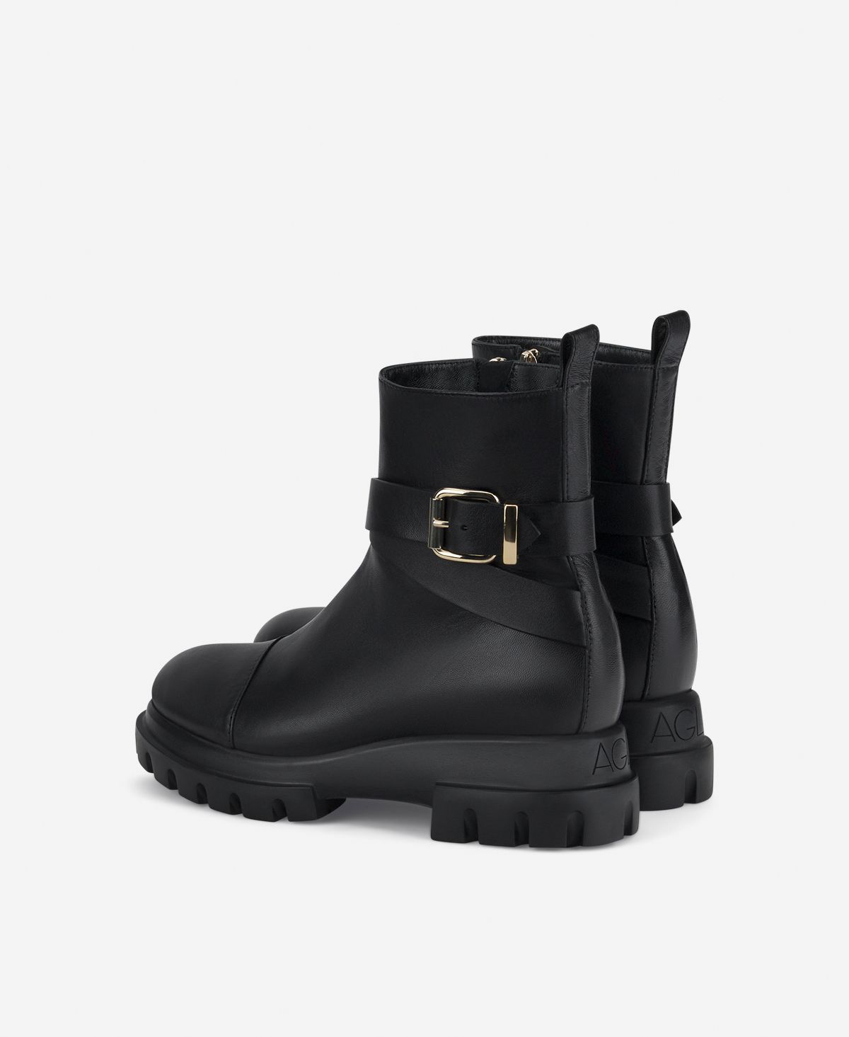 Agl Stivaletto con fibbia Nero Chunky Strap Offerta