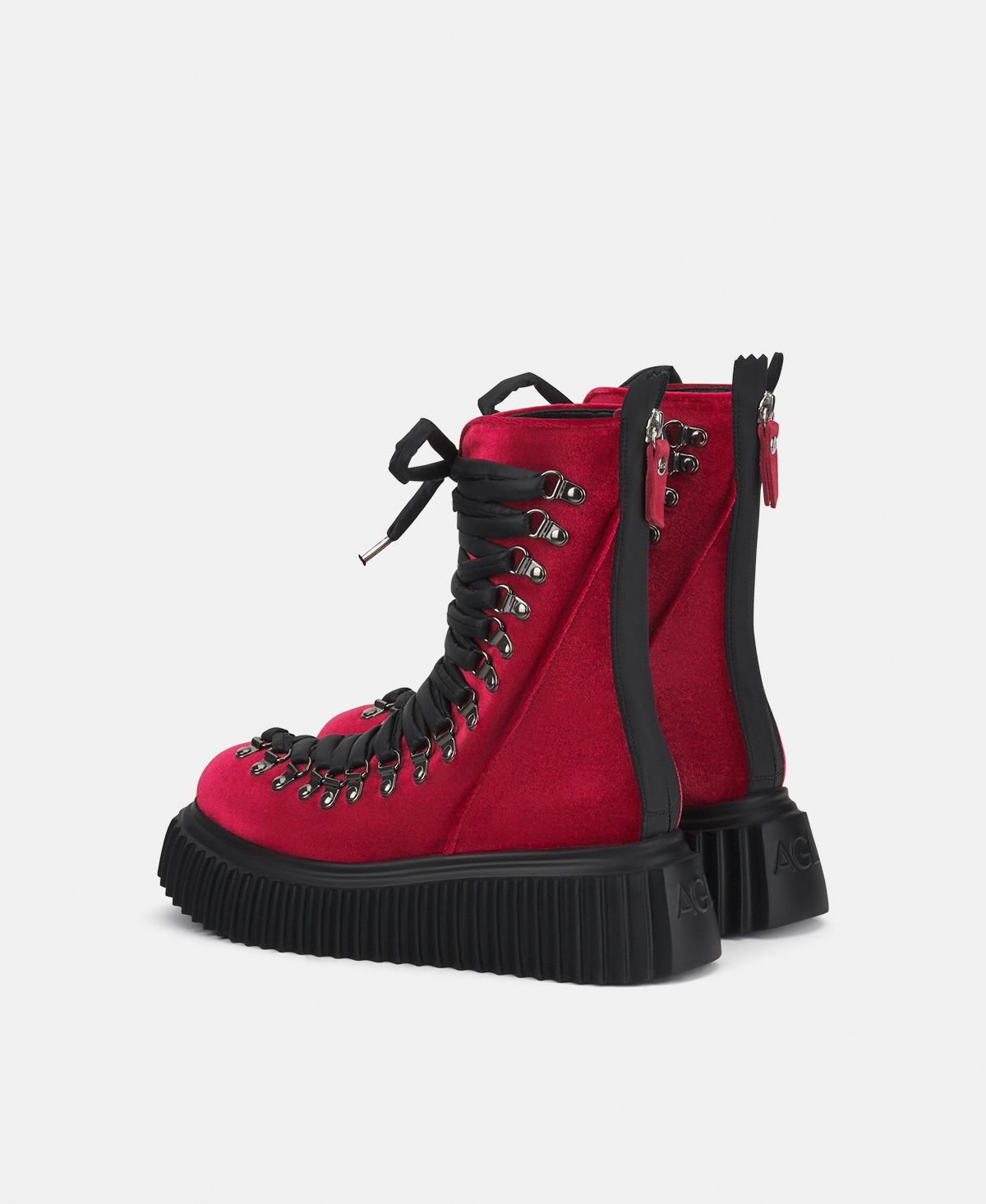Agl Biker in pelle Rosso Dromo Velvet Outlet