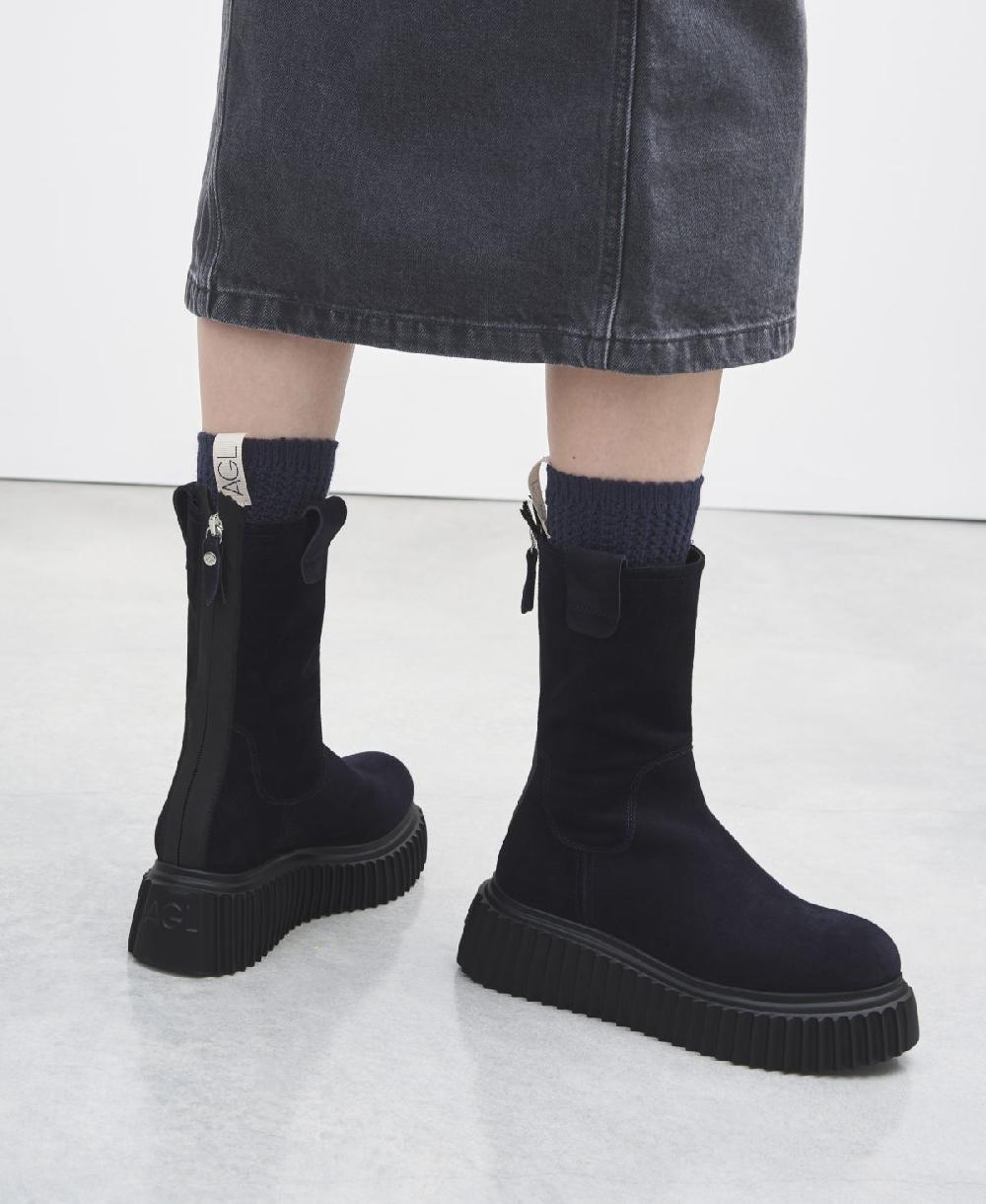 Agl Stivale in velour waterproof Blu Milagros Hotsell