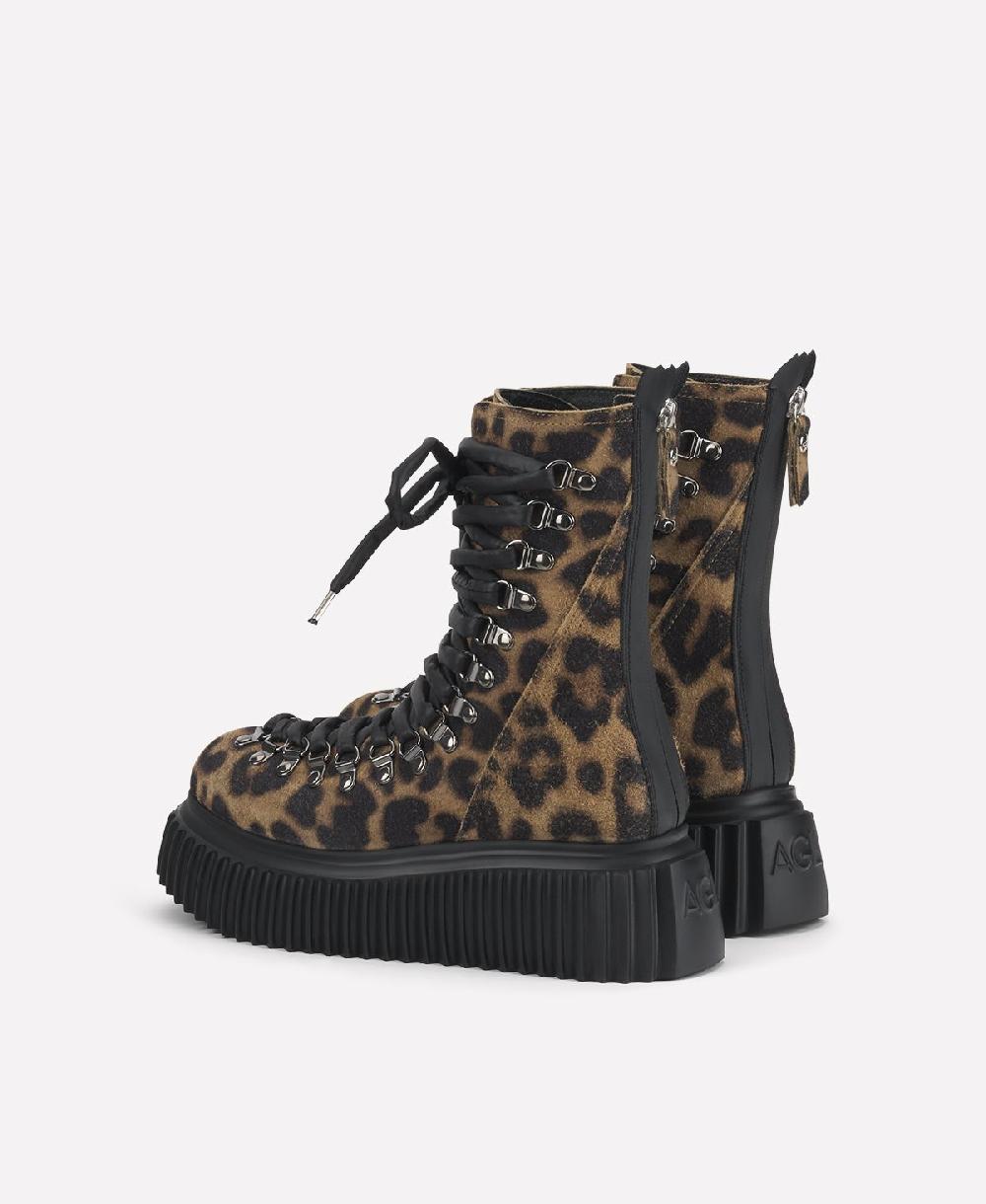 Agl Biker in pelle Stampa leopard Dromo Vendita Calda
