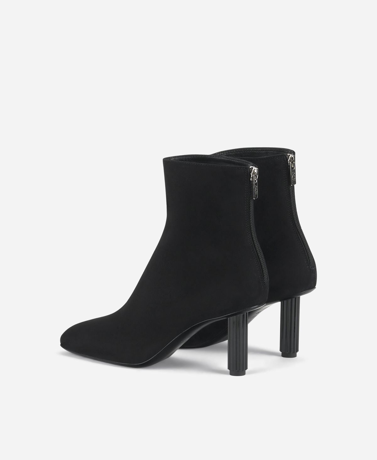 Agl Stivaletto in velour con tacco Nero Dorica Q Bootie Ultimi tre giorni
