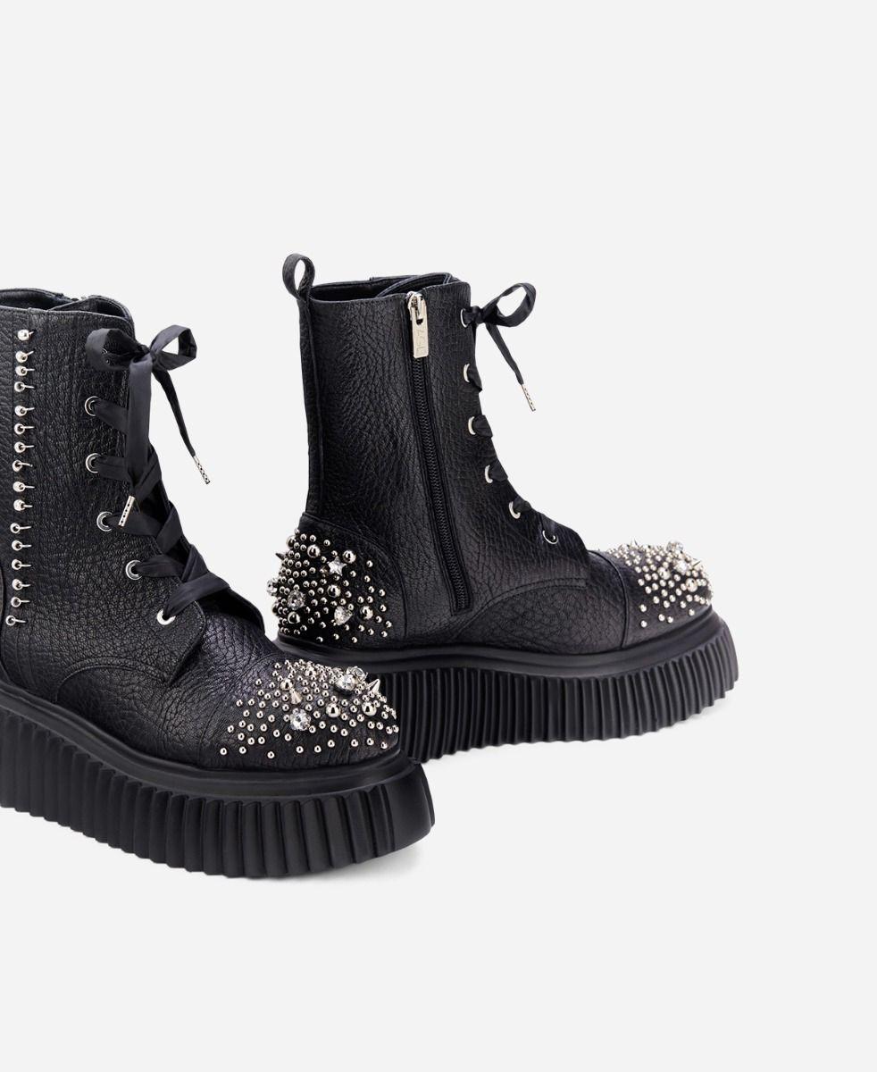 Agl Stivaletto con cristalli Nero IGGY CRYSTAL Moda