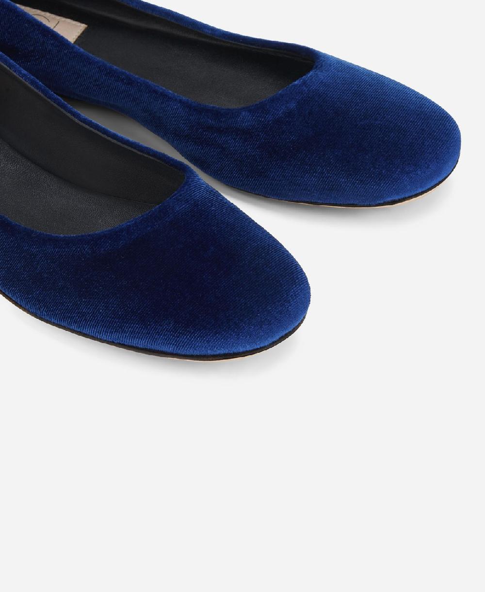 Agl Ballerina in velluto Blu Kim Italy