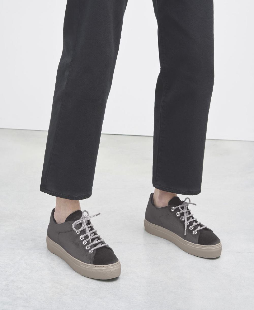 Agl Sneaker in velluto Grigio Vananda Velvet Italia