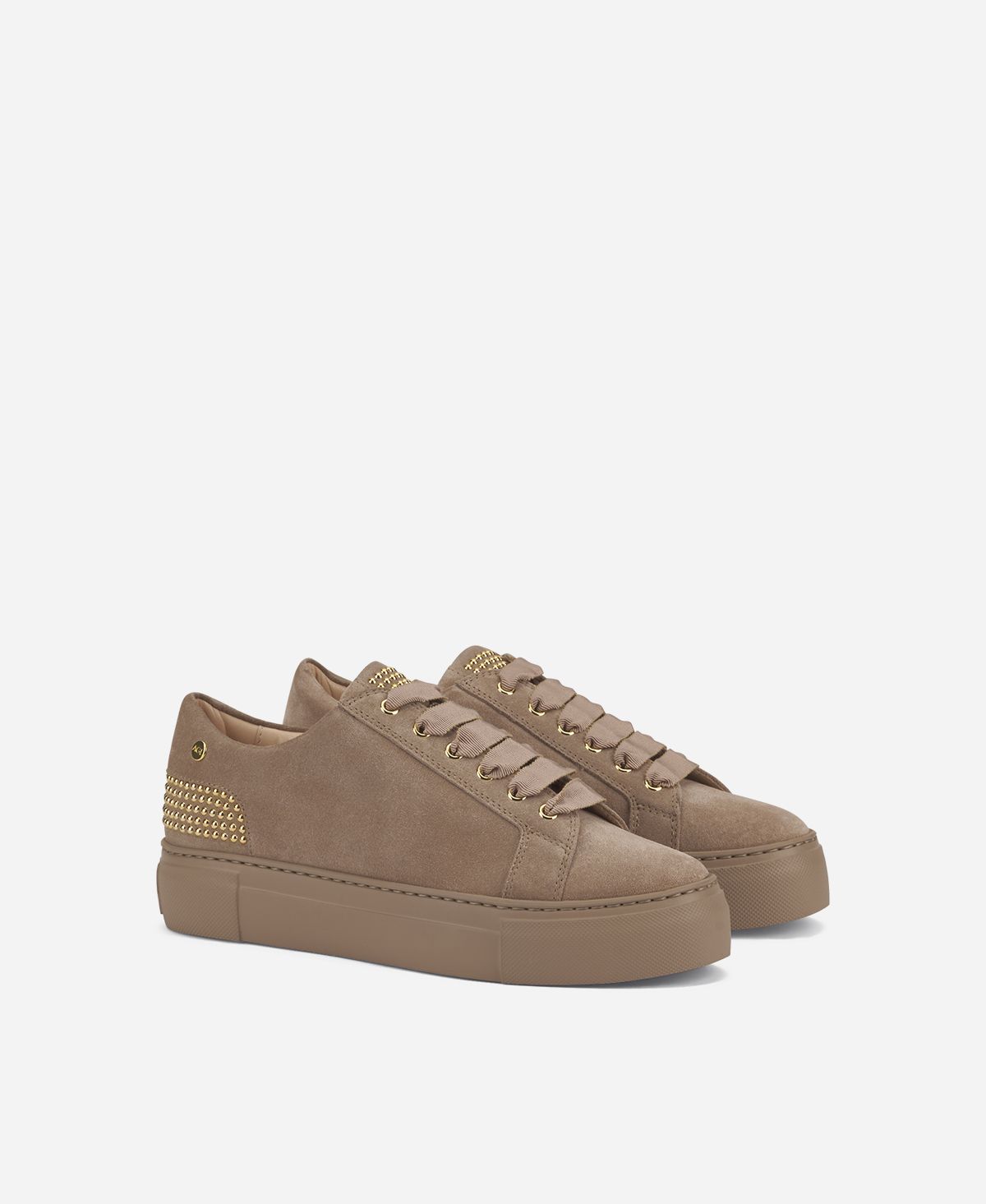 Agl Sneaker con borchie sul tallone Beige Stella Nuovo