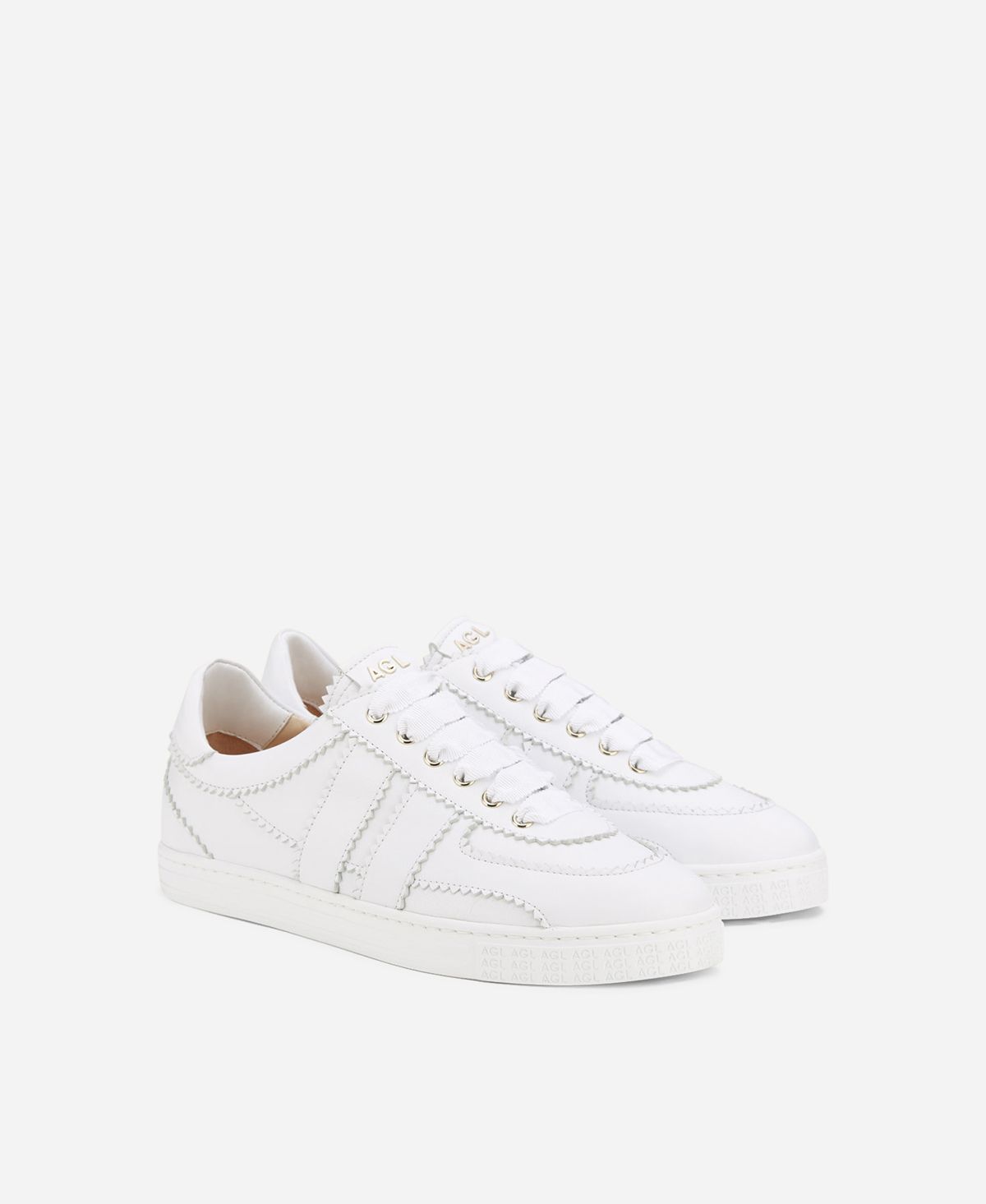 Agl Sneaker in pelle Bianco Leda Pezzi Unici