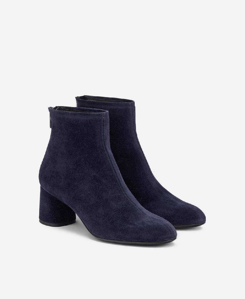 Agl Stivaletto in velour con tacco Blu Olga Convenienza