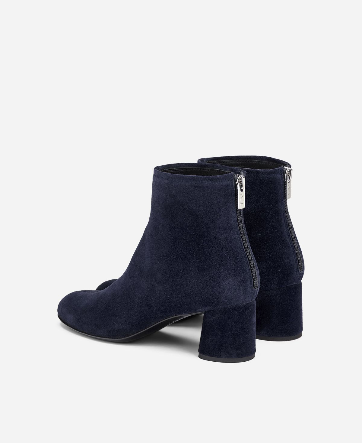 Agl Stivaletto in velour con tacco Blu Olga Convenienza