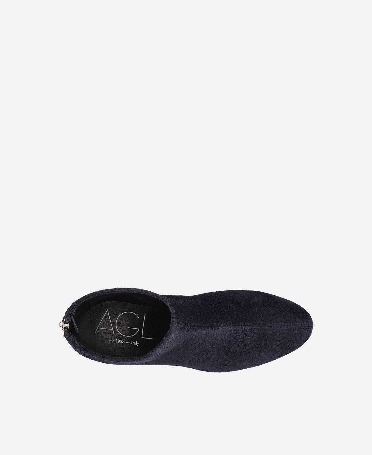 Agl Stivaletto in velour con tacco Blu Olga Convenienza