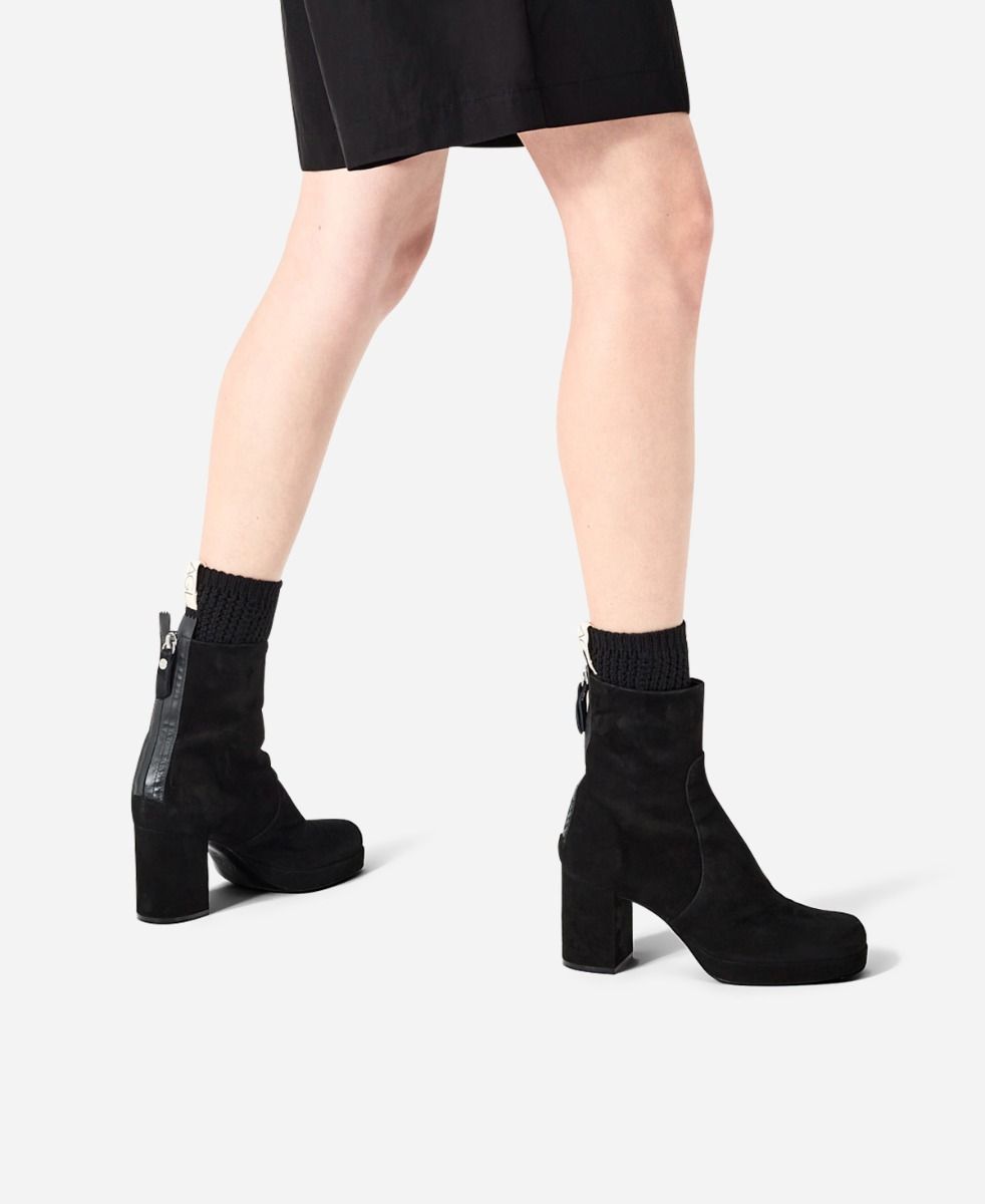 Agl Stivaletto in velour Nero BETTY Sconto