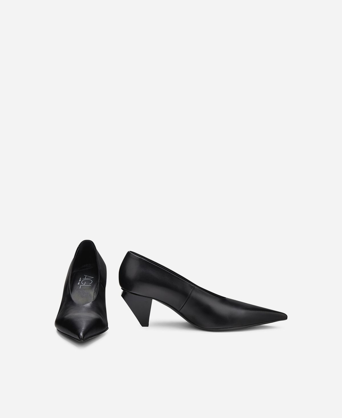Agl Décolleté in pelle Nero KNIFE PUMP Online