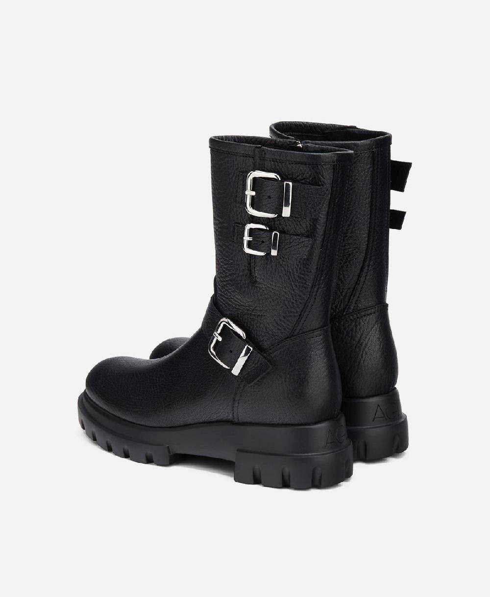 Agl Anfibio in pelle Nero CHUNKY BIKER Vendite Flash