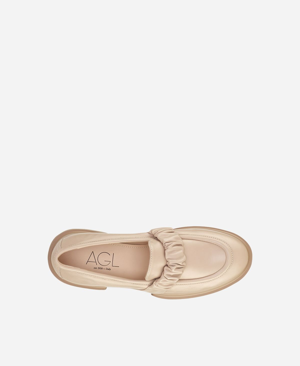 Agl Mocassino con rouche Beige CELESTE Sottocosto