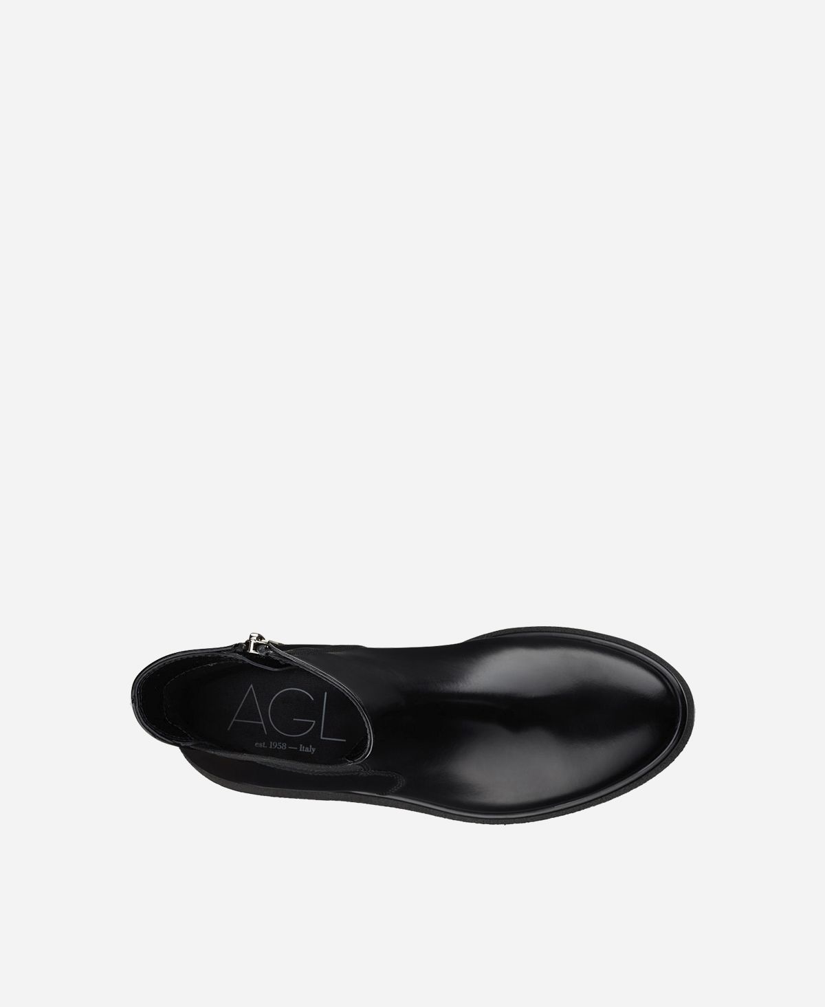 Agl Stivaletto con zip ed elastico Nero ALISON R BEAT Italy