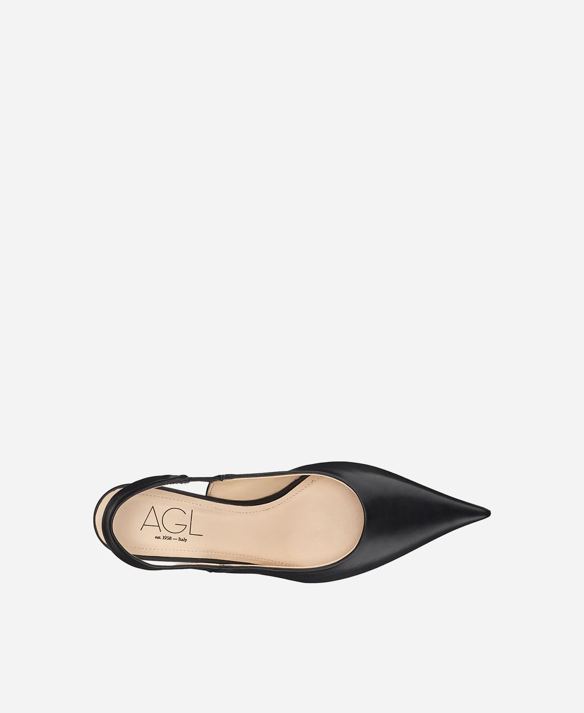 Agl Sling-back in pelle Nero Lenor Sling Negozi Online