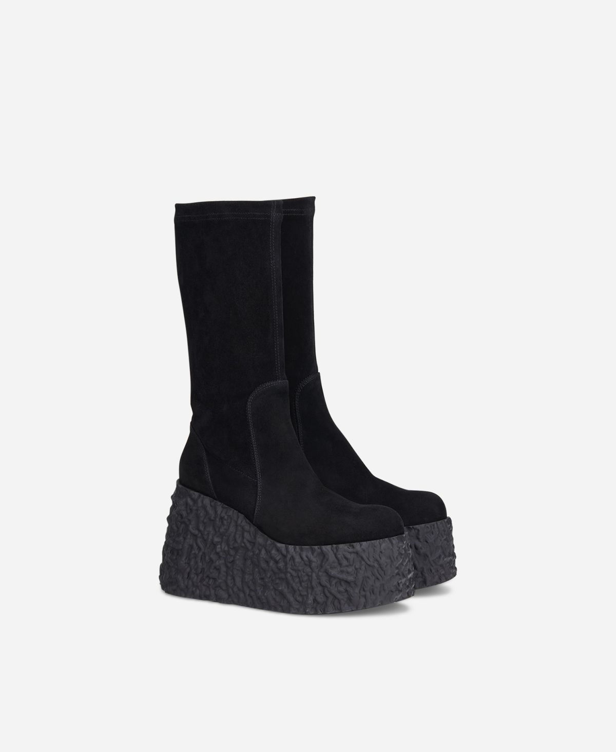 Agl Stivale in nappa stretch Nero velour LAVA STRETCH Promozione Limitata