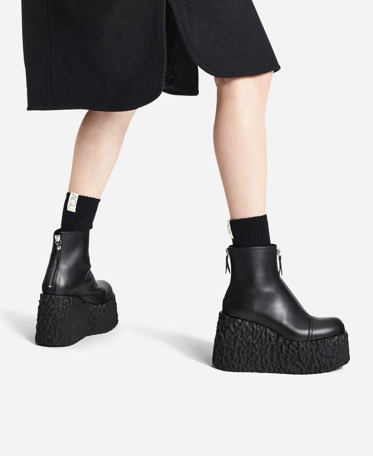 Agl Stivale in nappa stretch Nero LAVA Fino Al -60%