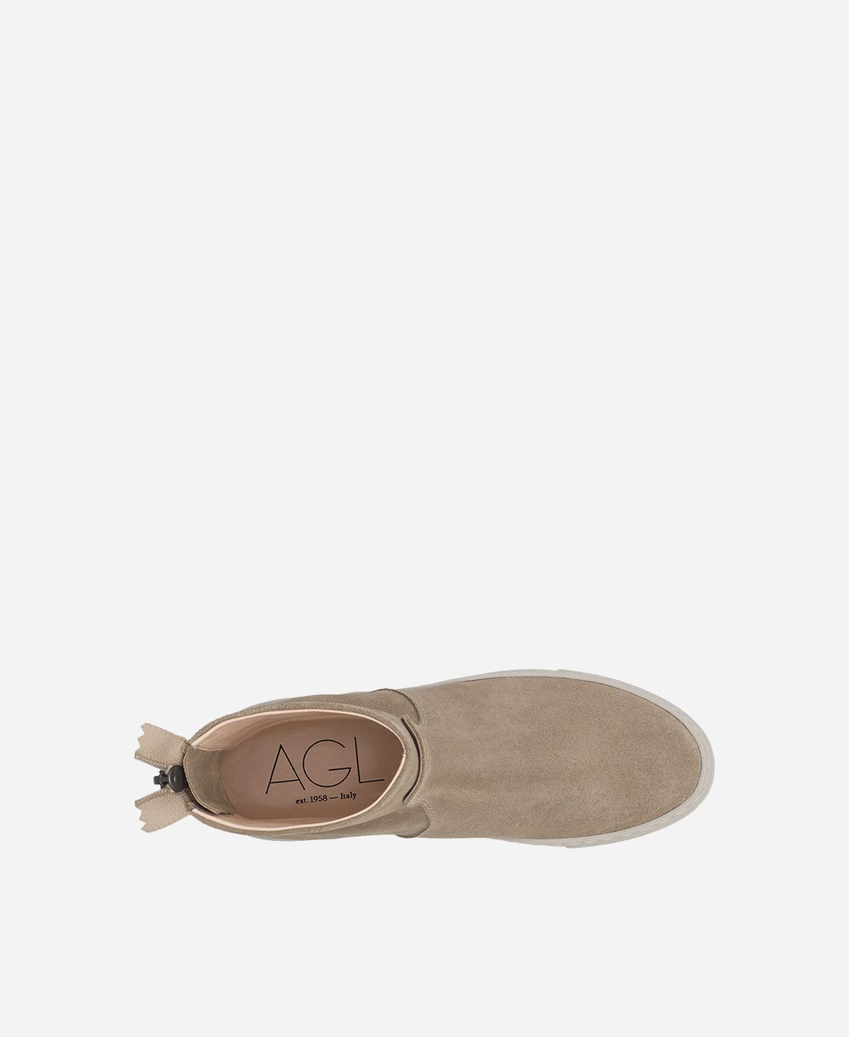 Agl Stivaletto sneaker in velour Tortora MEGHAN BOOTIE Nuova