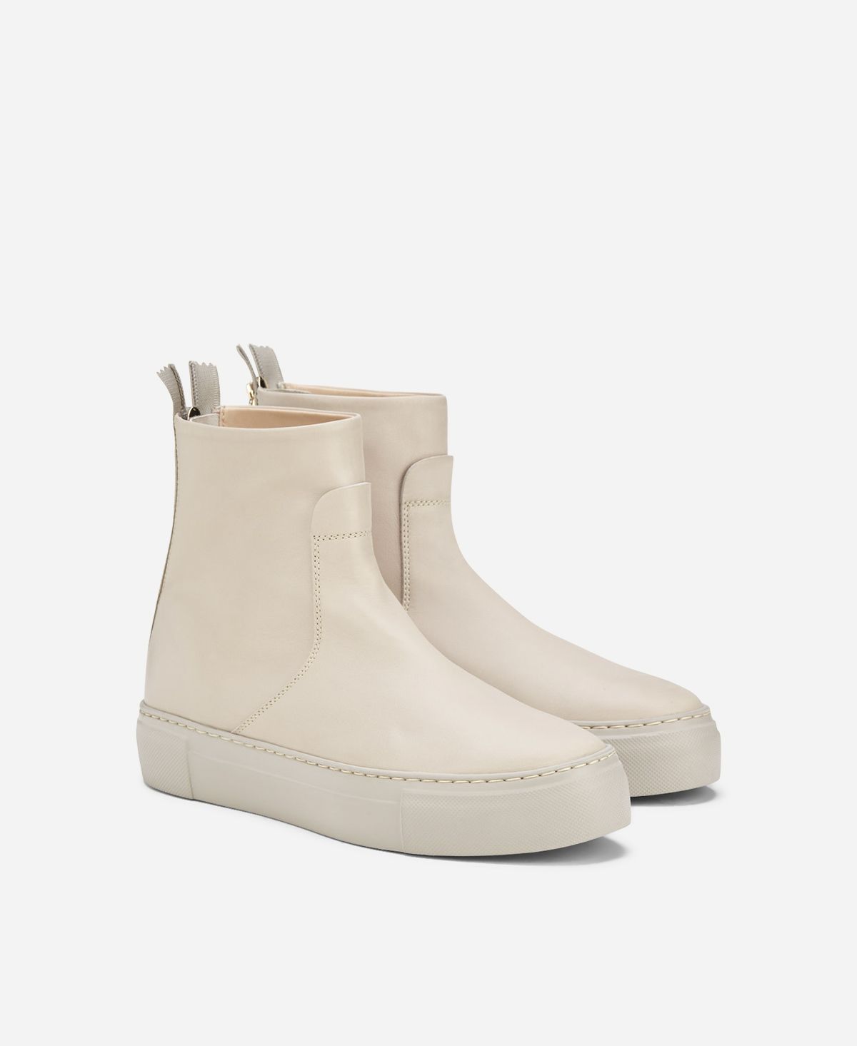 Agl Stivaletto sneaker in pelle Crema MEGHAN BOOTIE Prezzo Ridotto