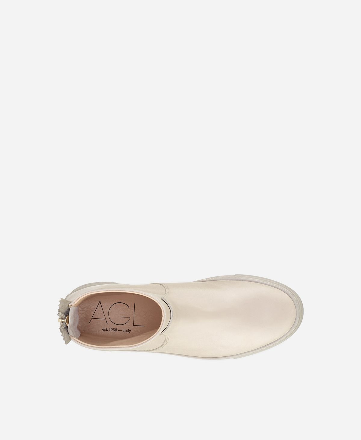 Agl Stivaletto sneaker in pelle Crema MEGHAN BOOTIE Prezzo Ridotto