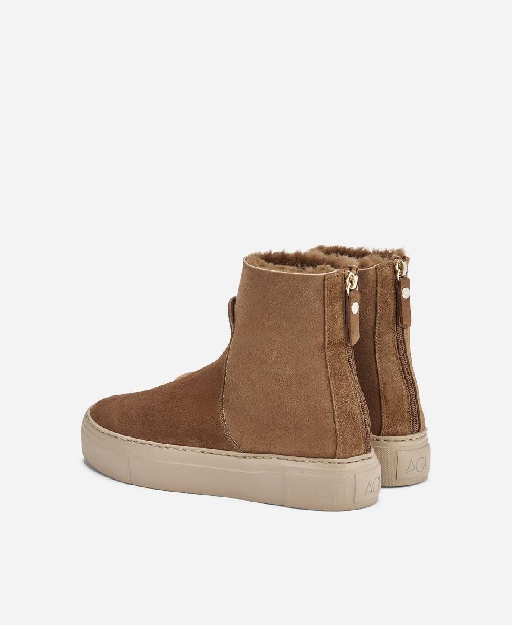 Agl Sneaker con shearling Cuoio MEGHAN WARM Convenienza