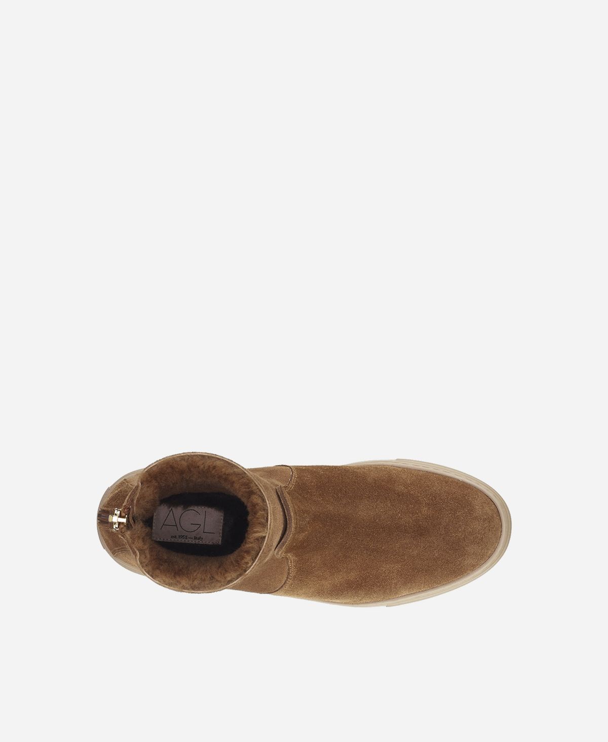 Agl Sneaker con shearling Cuoio MEGHAN WARM Convenienza
