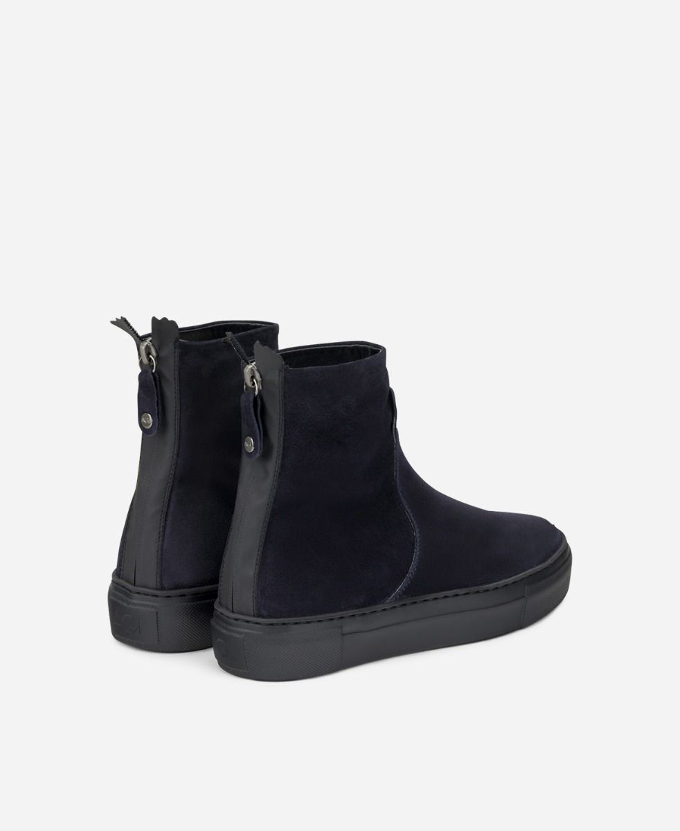 Agl Stivaletto sneaker in velour Blu MEGHAN BOOTIE Presa