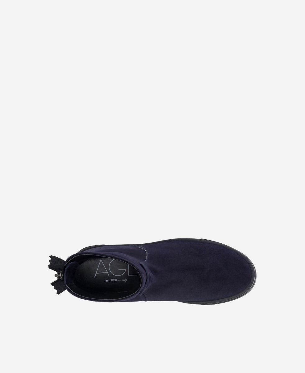 Agl Stivaletto sneaker in velour Blu MEGHAN BOOTIE Presa