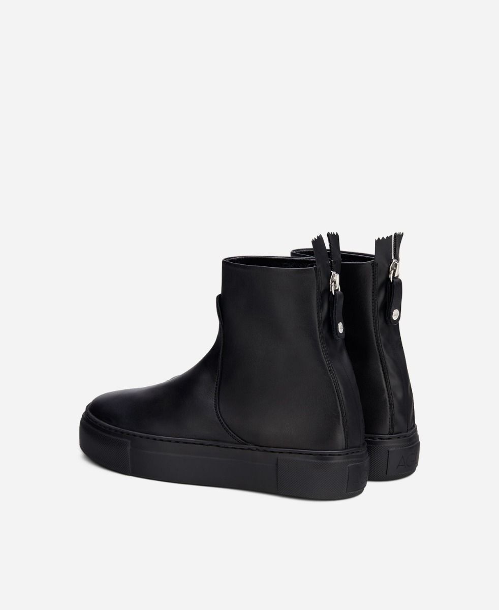 Agl Stivaletto sneaker in pelle Nero MEGHAN BOOTIE Sconto
