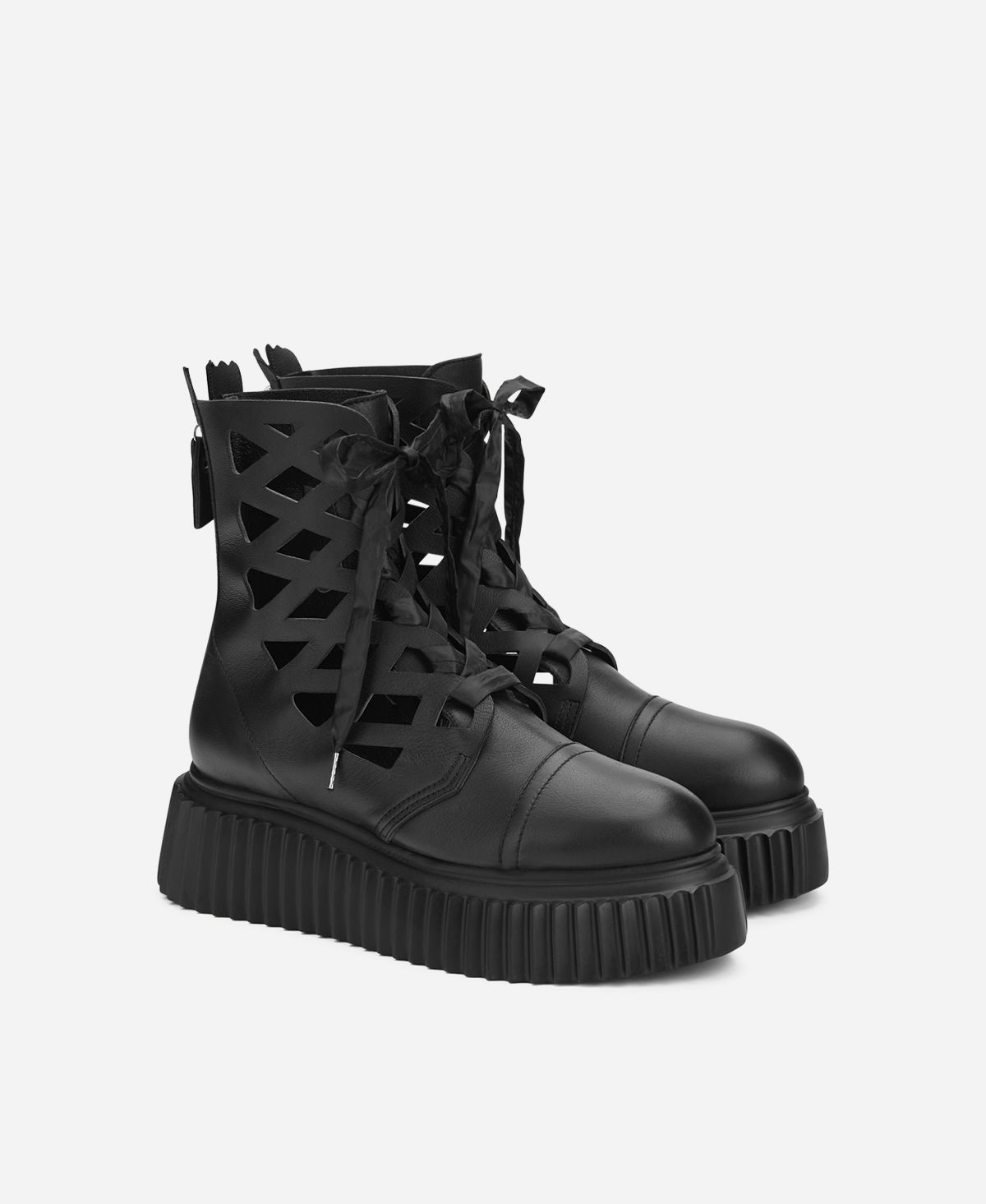 Agl Stivaletto in pelle laserata Nero Viggy Cyber Monday