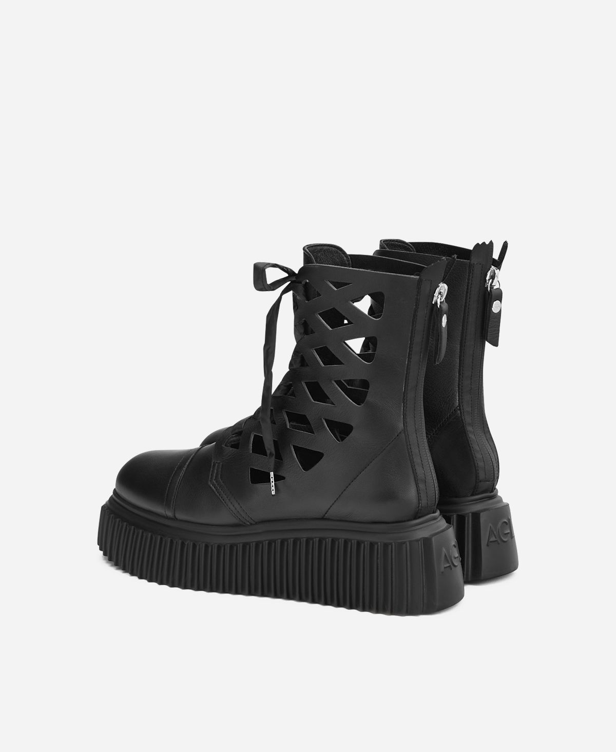 Agl Stivaletto in pelle laserata Nero Viggy Cyber Monday