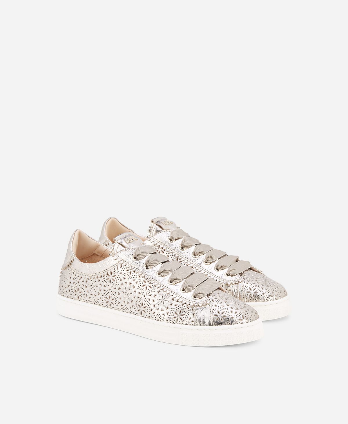 Agl Sneaker perforata Platino Sade Spring Italia