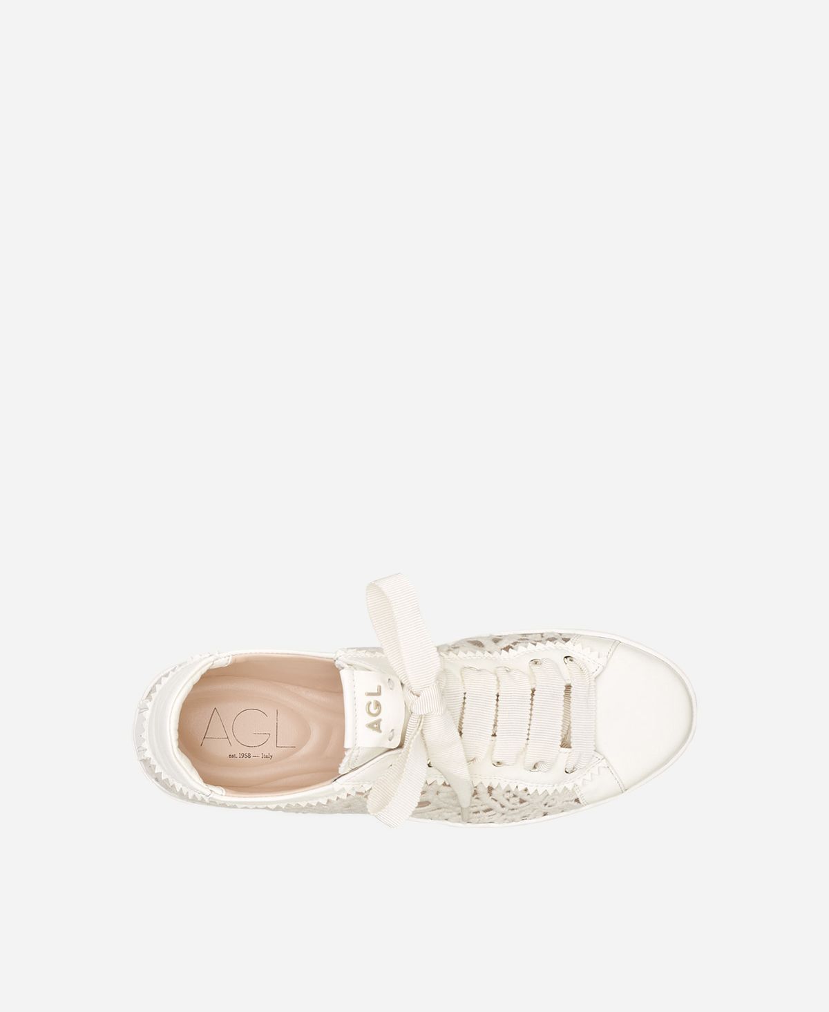 Agl Sneaker in pizzo Bianco Sade Fabric In Linea