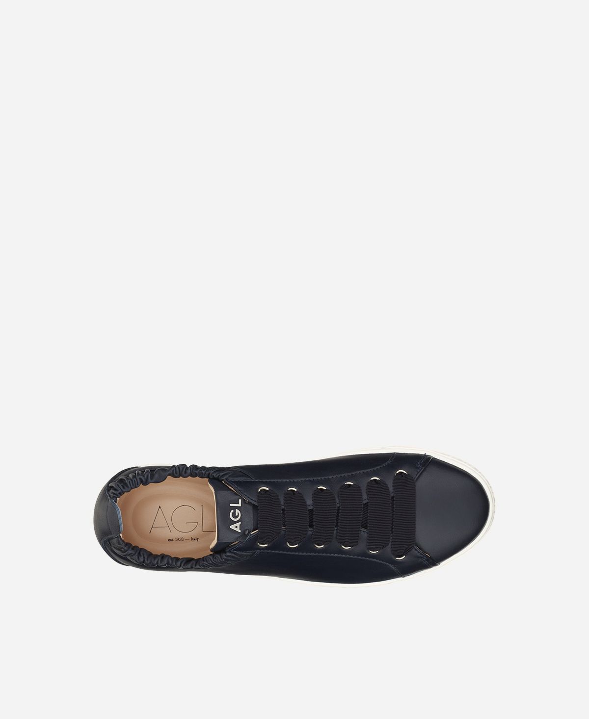 Agl Sneaker in pelle con elastico Blu SUZIE Qualità