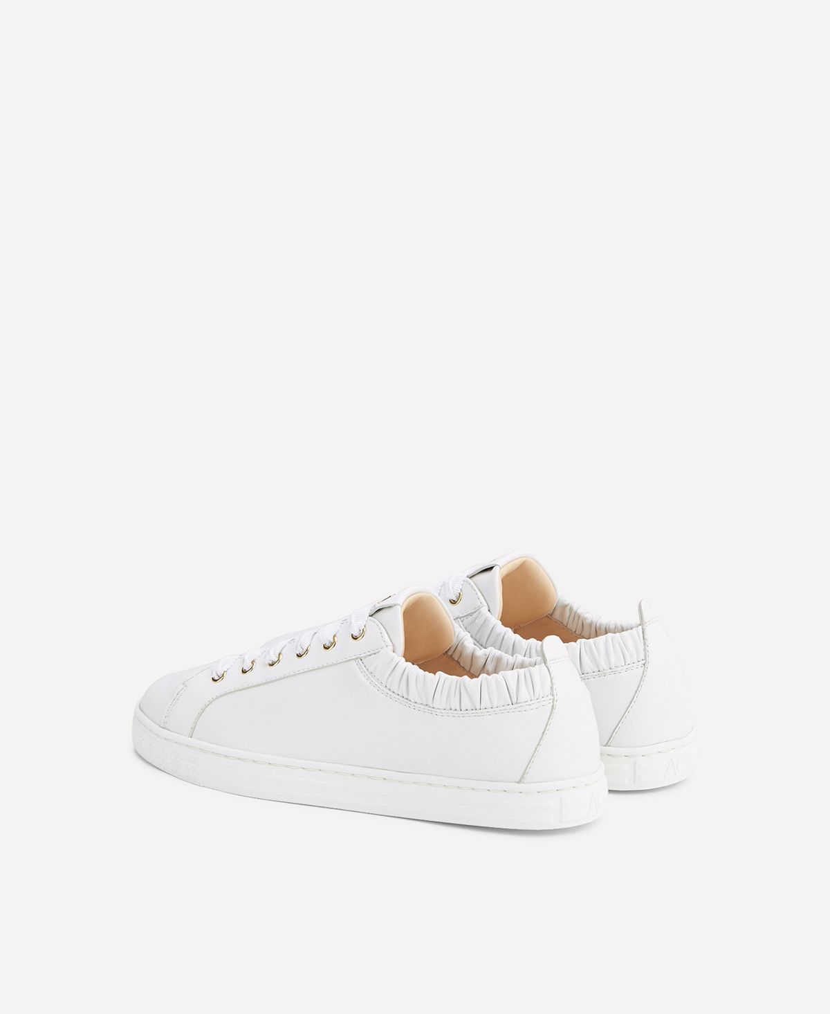Agl Sneaker in pelle con elastico Bianco Suzie Vendita